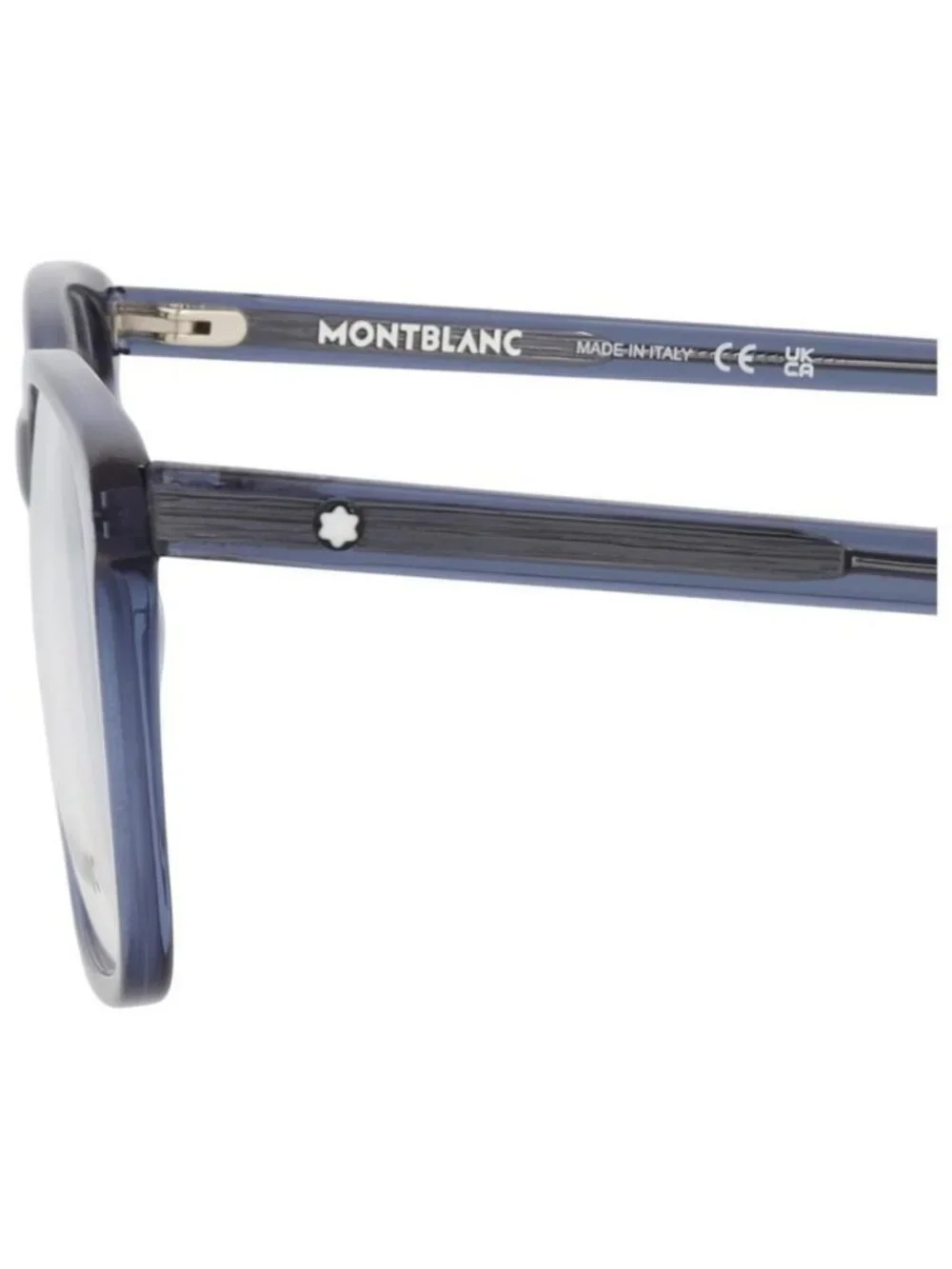 New Montblanc Mens Square/Rectangle Blue Blue Transparent Fashion Designer Eyegl